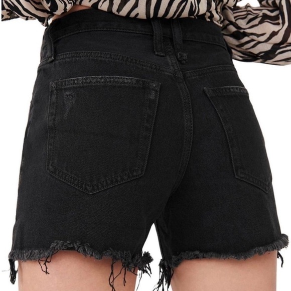 NWT Free People Makai Distressed Cutoff Shorts Washed Black - Picture 2 of 8